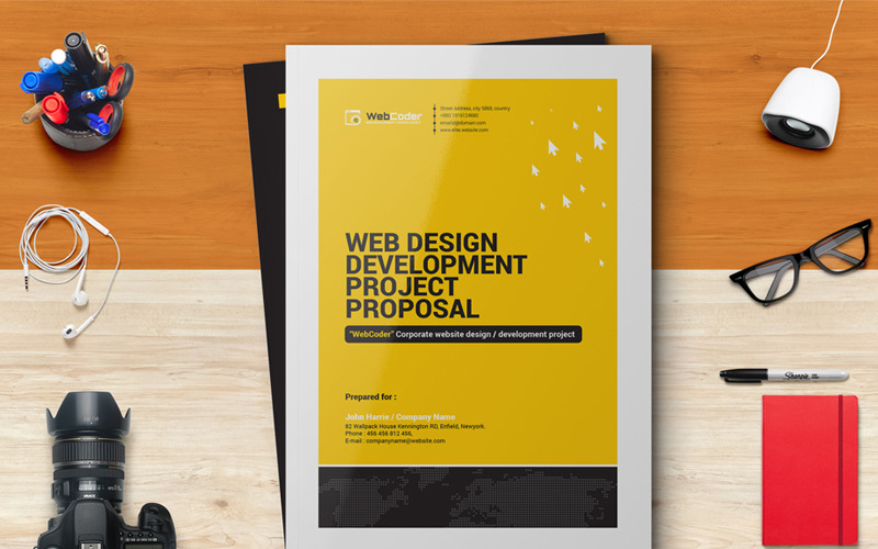 Web设计和开发机构的Web提案-企业标识模板
