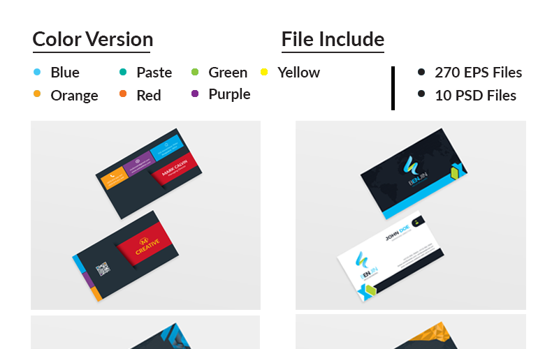 Download Бандл 25 визиток / 25 Business Card - Corporate Identity Template - Фирменный стиль на тему графика black blue business card design clean style corporate creative cyan elegant green line minimalist modern template orange personal photoshop print