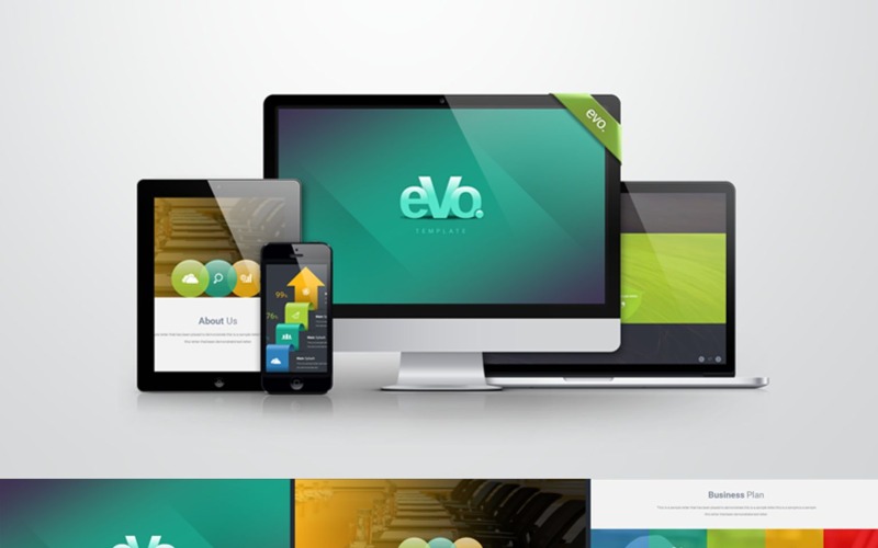 Businessplan met 3D Infographics PowerPoint-sjabloon