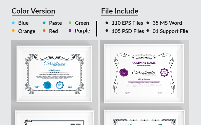 Download Бандл 20 Сертификатов / 20 Certificate Certificate Template - Шаблон сертификата на тему графика achievement award background border certificate coupon diploma engraved engraving frame guilloche multipurpose pantone professional protected rosette secure security paper two