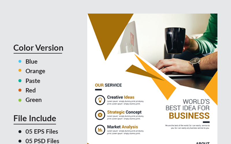 Download Фирменный стиль "Corporate Business Flyer - Corporate Identity Template" / Corporate Business Flyer - Corporate Identity Template - Фирменный стиль на тему графика flyer corporate liflet computer internet stationery poster id kit blue hi-quality official symple business logo professional modern art standard creative