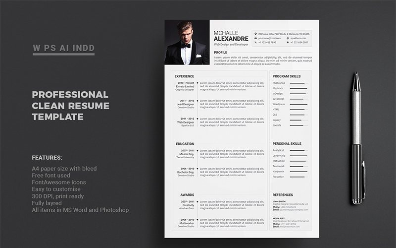 Curriculum - Modello di curriculum di Mchalle Alexandr