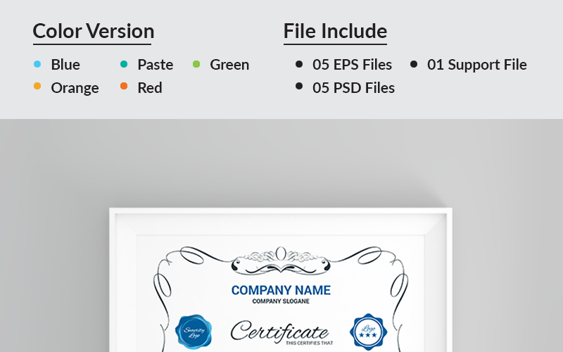 Download Шаблон сертификата "Diploma Certificate Template" / Diploma Certificate Template - Шаблон сертификата на тему графика achievement award background border certificate coupon diploma engraved engraving frame guilloche multipurpose pantone professional protected rosette secure security paper two