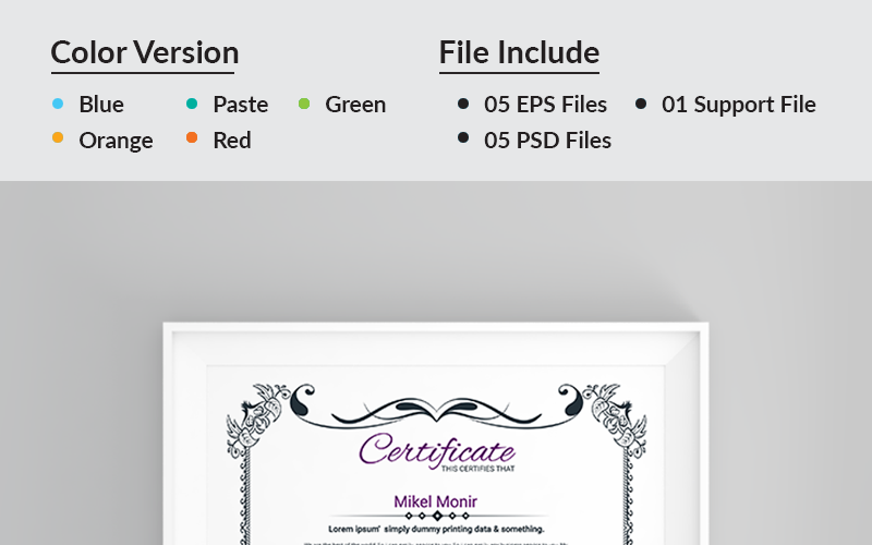 Download Шаблон сертификата "Education Certificate Template" / Education Certificate Template - Шаблон сертификата на тему графика achievement award background border certificate coupon diploma engraved engraving frame guilloche multipurpose pantone professional protected rosette secure security paper two