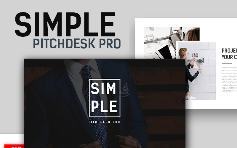 简单的 Pitchdesk Pro PowerPoint 模板