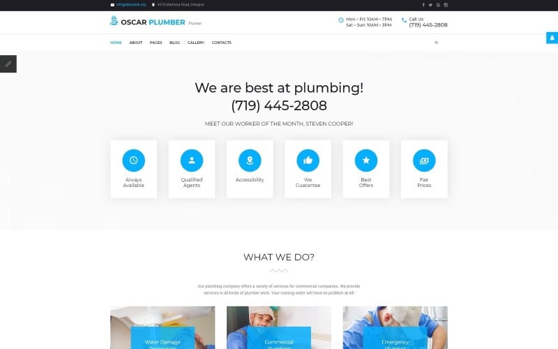 Oscar Plumber - Plumbing Services Szablon Joomla