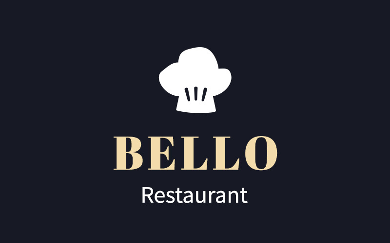 Plantilla PSD del restaurante Bello
