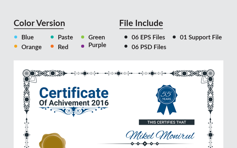Šablona certifikátu webdesignu