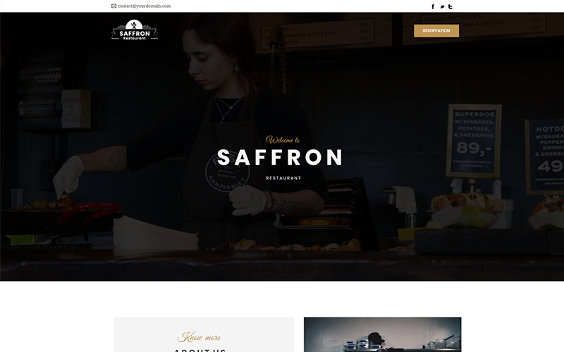 Safran - Restaurant - Modèle Unbounce