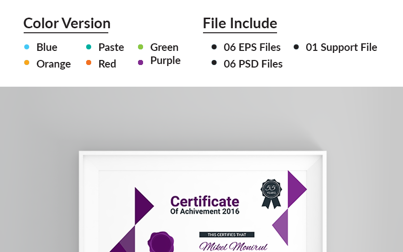 Download Шаблон сертификата "Sports Certificate Template" / Sports Certificate Template - Шаблон сертификата на тему графика achievement award background border certificate coupon diploma engraved engraving frame guilloche multipurpose pantone professional protected rosette secure security paper two