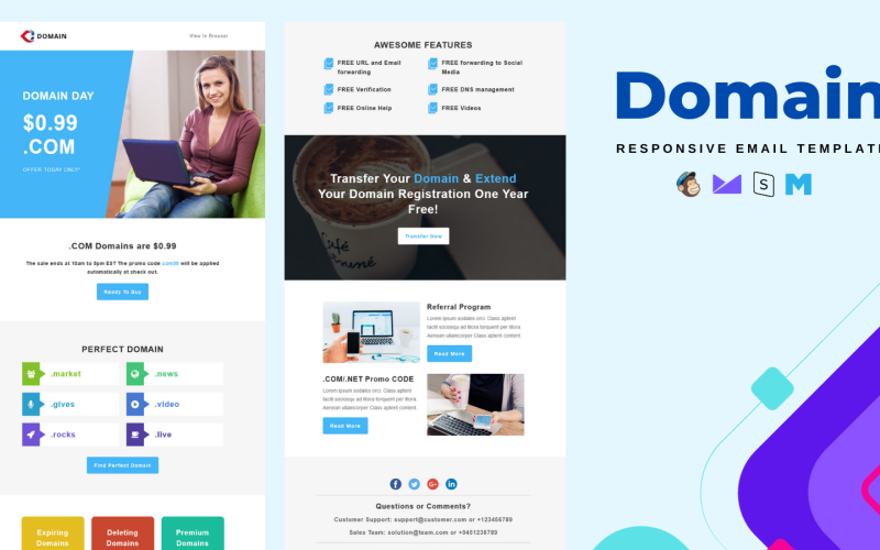 Szablon newslettera domeny
