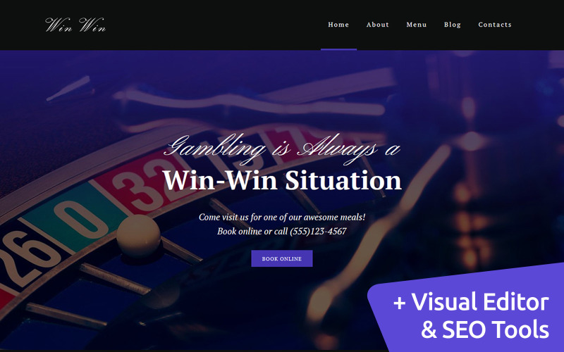 Casino Website Moto CMS 3-sjabloon