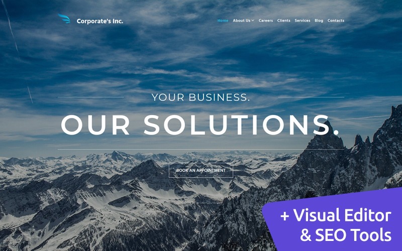 шаблон финансового консультанта moto cms 3