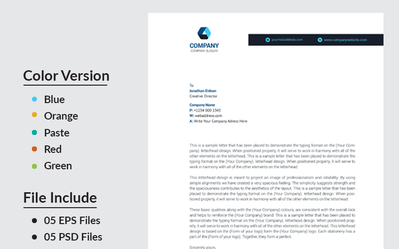 Download Фирменный стиль "Graphic Letterhead - Corporate Identity Template" / Graphic Letterhead - Corporate Identity Template - Фирменный стиль на тему графика black blue both side design business card letterhead creative flyer graphic green landscape letterhead design logo magazine modern official print