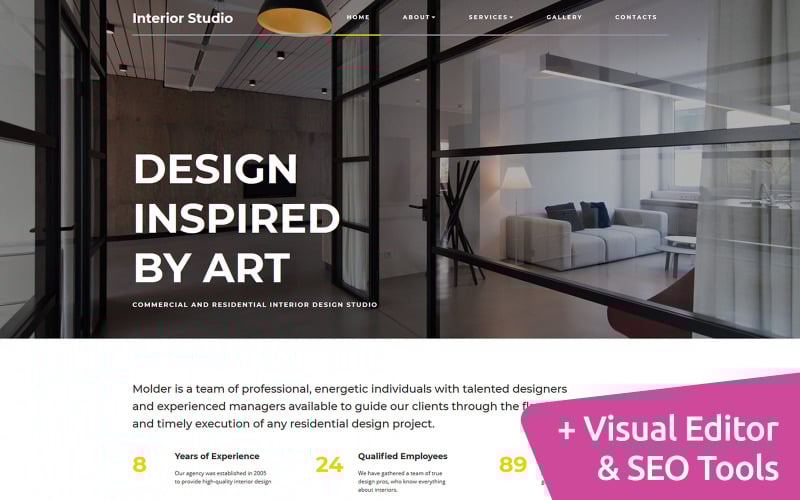 дизайн интерьера премиум moto cms 3 шаблон