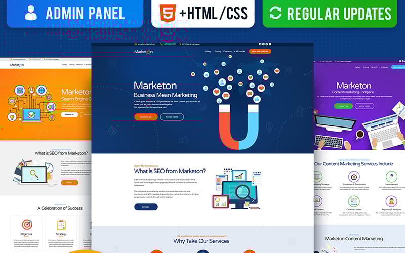 универсальный шаблон маркетинговой целевой страницы
