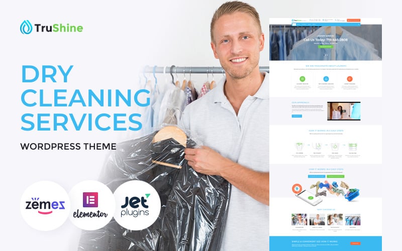 TruShine - Dry Cleaning Services WordPress Theme