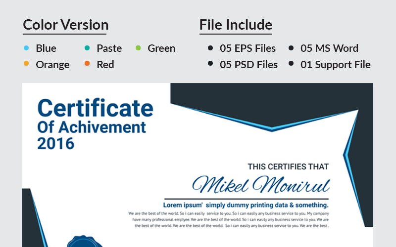 Download Шаблон сертификата "Bank Certificate Template" / Bank Certificate Template - Шаблон сертификата на тему графика achievement award background border certificate coupon diploma engraved engraving frame guilloche multipurpose pantone professional protected rosette secure security paper two