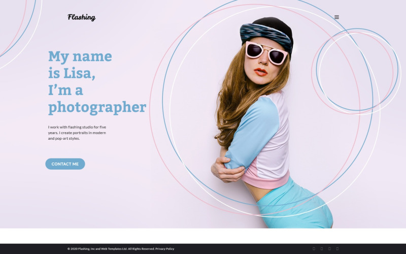 Blikající - WordPress šablona Portfolio fotografů