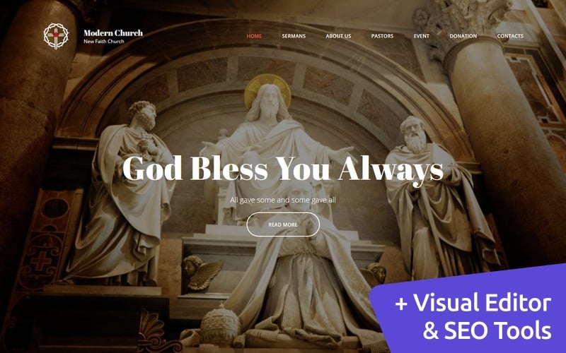 Churches and Religion Moto CMS 3 Template