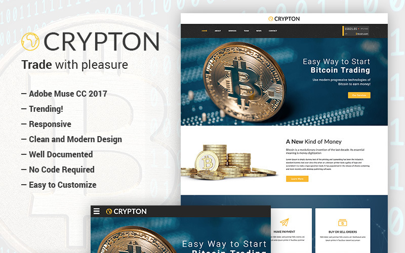 Crypton - Bitcoin ve Cryptocurrency Muse Şablonu