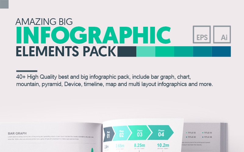 Csodálatos nagy csomag infographic elemek