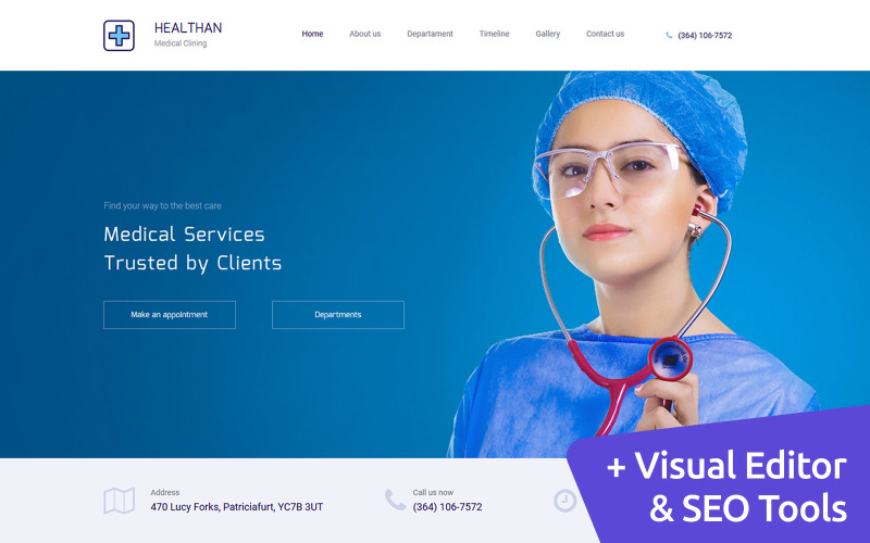 шаблон medical premium moto cms 3