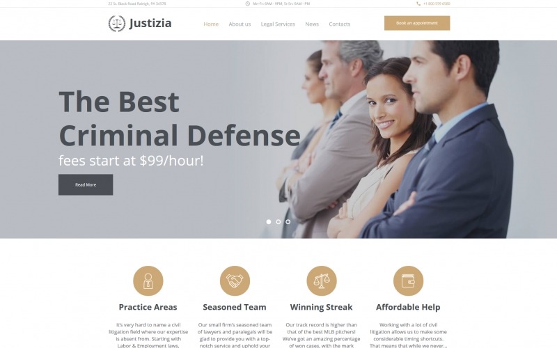 услуги юриста moto cms html шаблон