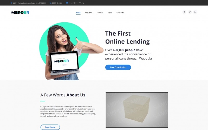 Business & Finance Responsive Moto CMS HTML Template