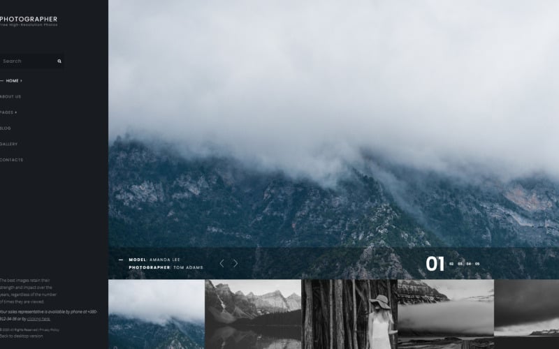 фотограф joomla шаблон