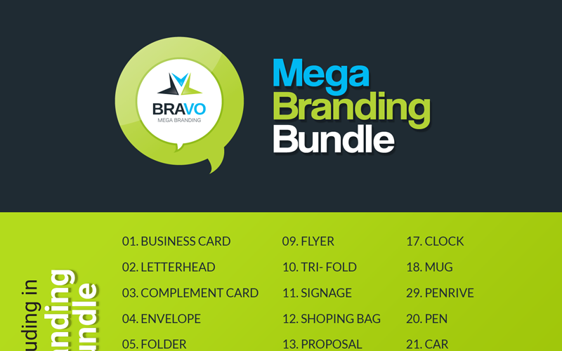 Plantilla De Identidad Corporativa Stationary Identity Business Mega Branding #66492