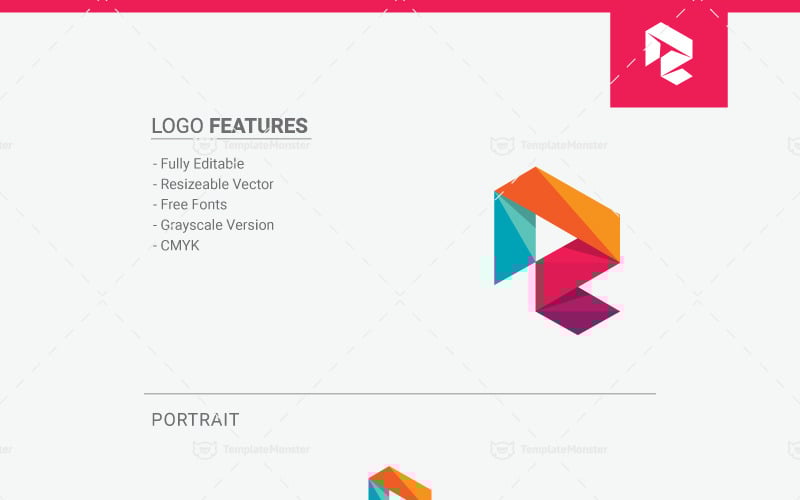 Download Шаблон логотипа "Research Letter R Logo Template" / Research Letter R Logo Template - Шаблон логотипа на тему графика alphabet brand business clean company duo tone elegant grey initial letter r line modern multi multiple professional r red ribbon