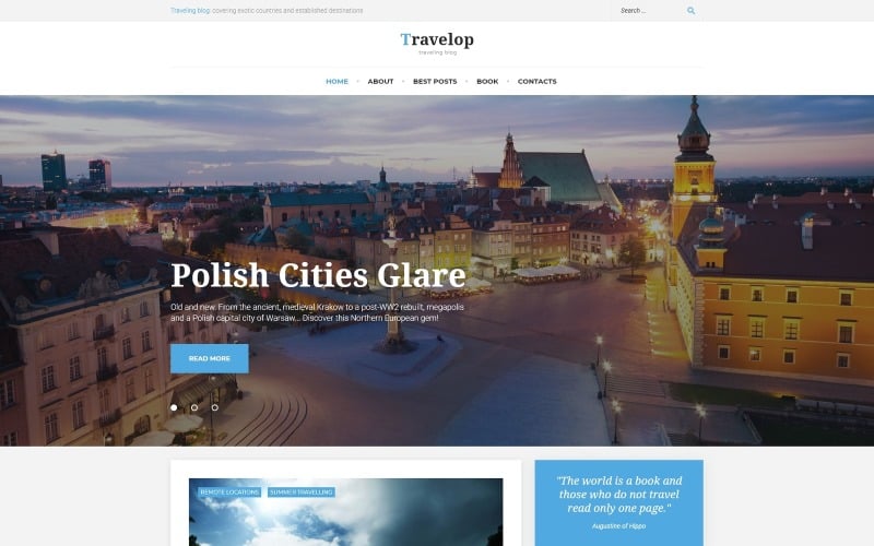 Travelop_lite - Blog podróżniczy z motywem WordPress