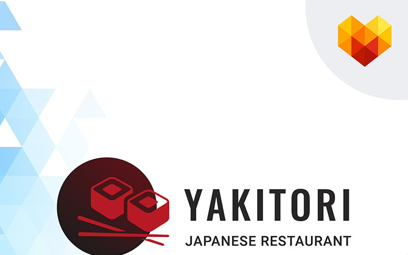 Якітори - шаблон логотипу ресторану суші