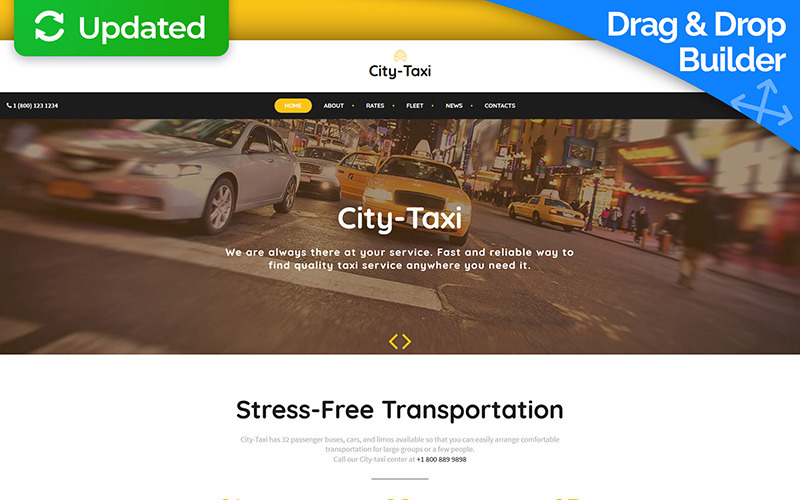 City Taxi - Plantilla de servicio de taxi Moto CMS 3