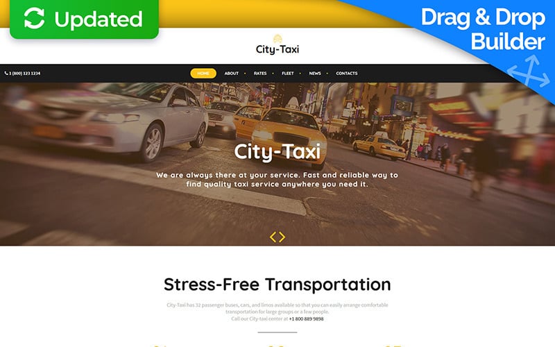 City Taxi - Taxi Service Moto CMS 3 Template