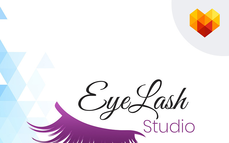 Download Шаблон логотипа "Eyelash Studio Logo Template" / Eyelash Studio Logo Template - Шаблон логотипа на тему графика logo design company studio lash salon beauty stylist