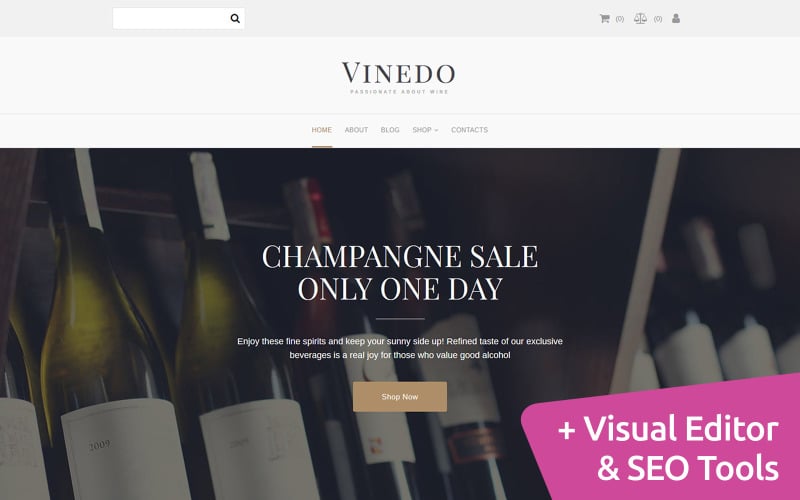 Vinedo-葡萄酒商店MotoCMS电子商务模板