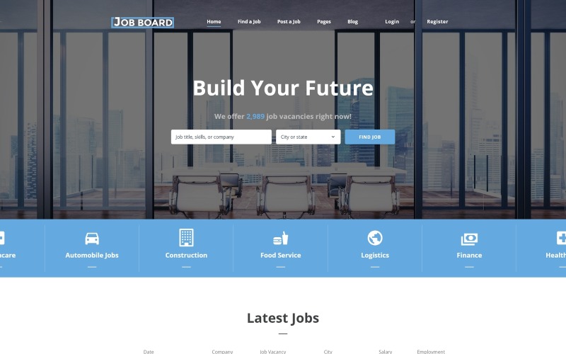 Job Board - Modèle de site Web adaptatif pour le portail d'emploi