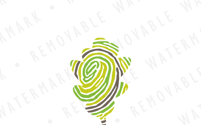 Fingerabdruck der Natur Logo Vorlage