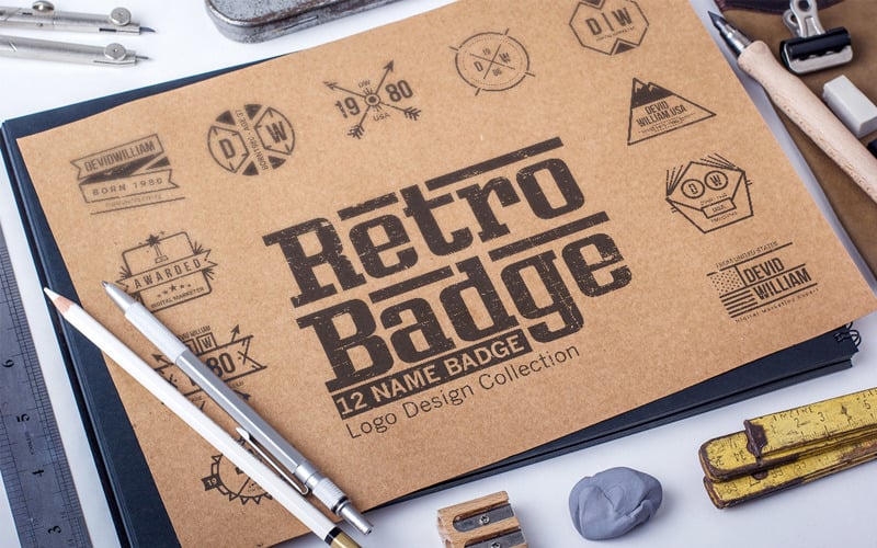 Retro Badge  Logo Set