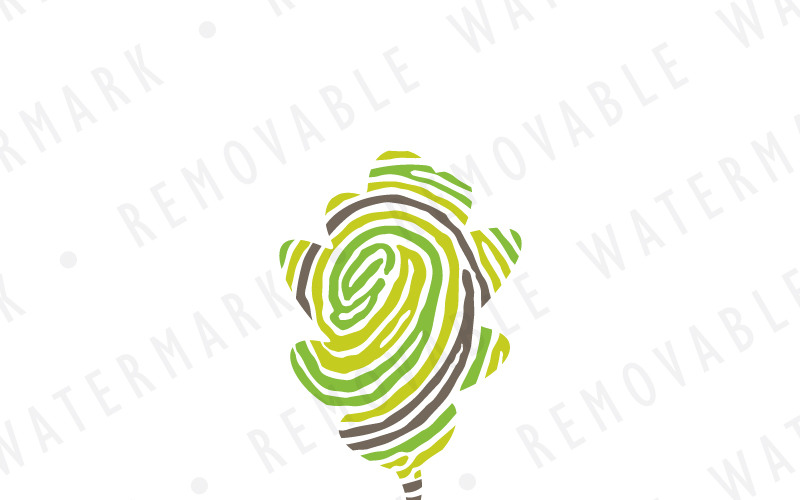 Шаблон логотипа отпечатков пальцев природы