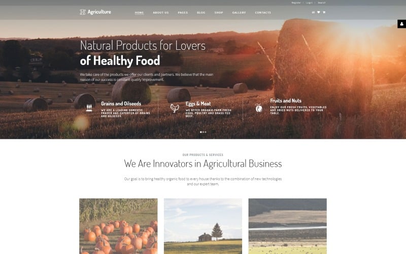 Сельское хозяйство - Шаблон Joomla Natural Farming Clean