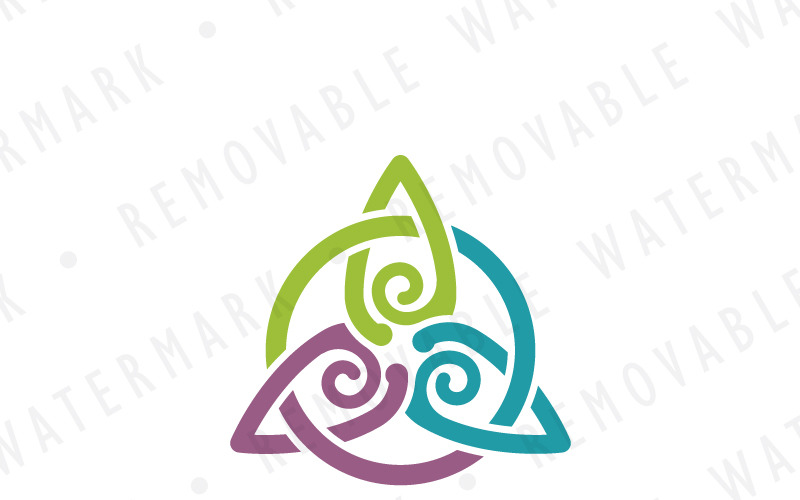 Download Шаблон логотипа "Yoga & Spa Transformation - Logo Template" / Yoga & Spa Transformation - Logo Template - Шаблон логотипа на тему графика circle natural spa yoga body transformation abstract flower triangle element mind focus meditation bond spirit hindu triquetra logo design template