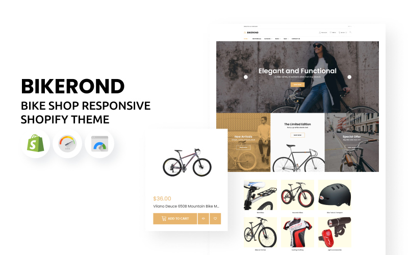 BikeRond - Tema Shopify responsivo para loja de bicicletas