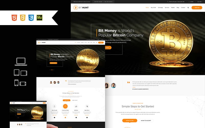 Bit Munt - Bitcoin Crypto Currency Muse Template