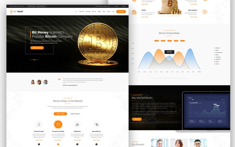 Bit Munt - Bitcoin Crypto Currency PSD Template