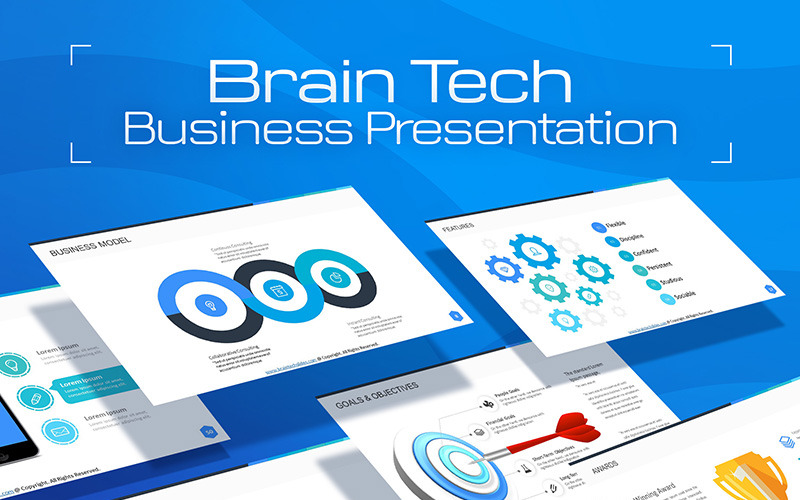 BrainTech PPT Slides For Consulting Business PowerPoint шаблон