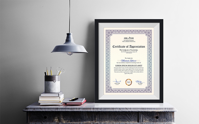 Download Шаблон сертификата "Corporate & Modern Word Multipurpose Certificate Template" / Corporate & Modern Word Multipurpose Certificate Template - Шаблон сертификата на тему графика achievement acknowledgement appraisal appreciation award certificate indesign psd template word certification corporate rewards ms diploma employee excellence frame graduation modern