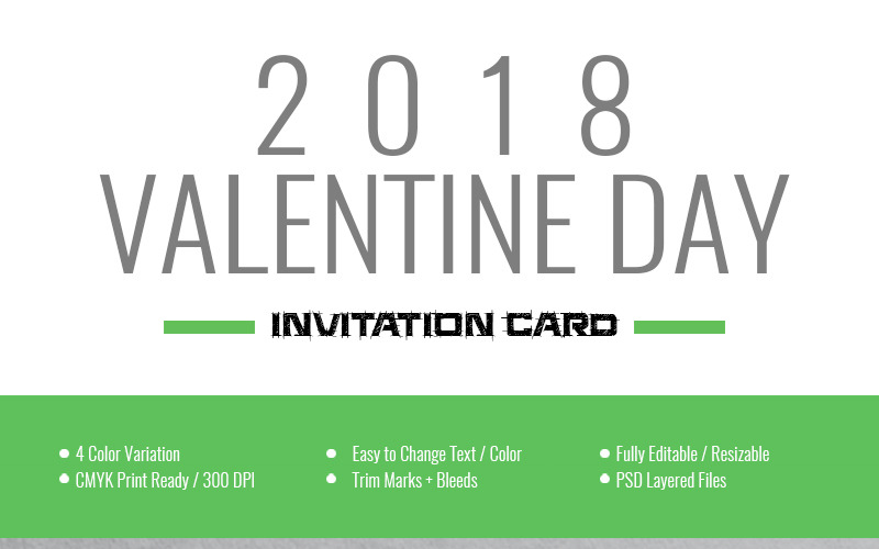 Design di carta di invito festa speciale di San Valentino - modello di identità aziendale